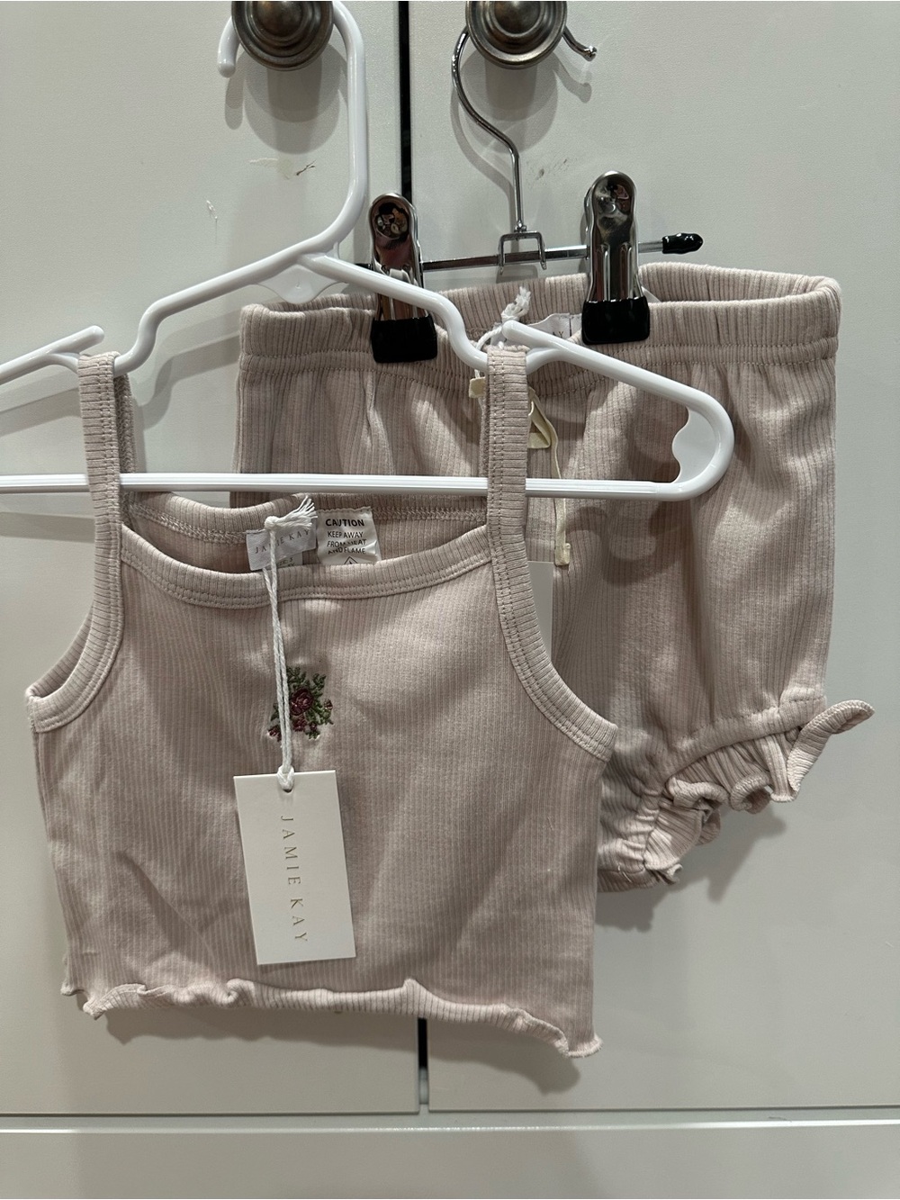 Jamie Kay Kids Mauve Ribbed Tank and Bloomers Set